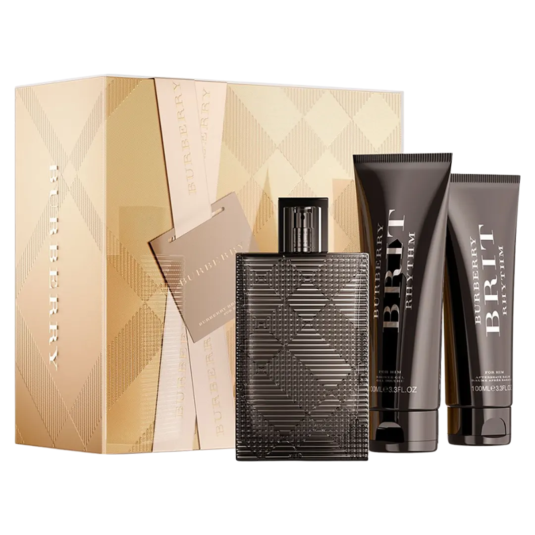 Burberry Brit Rhythm Eau De Toilette Men's Gift Set