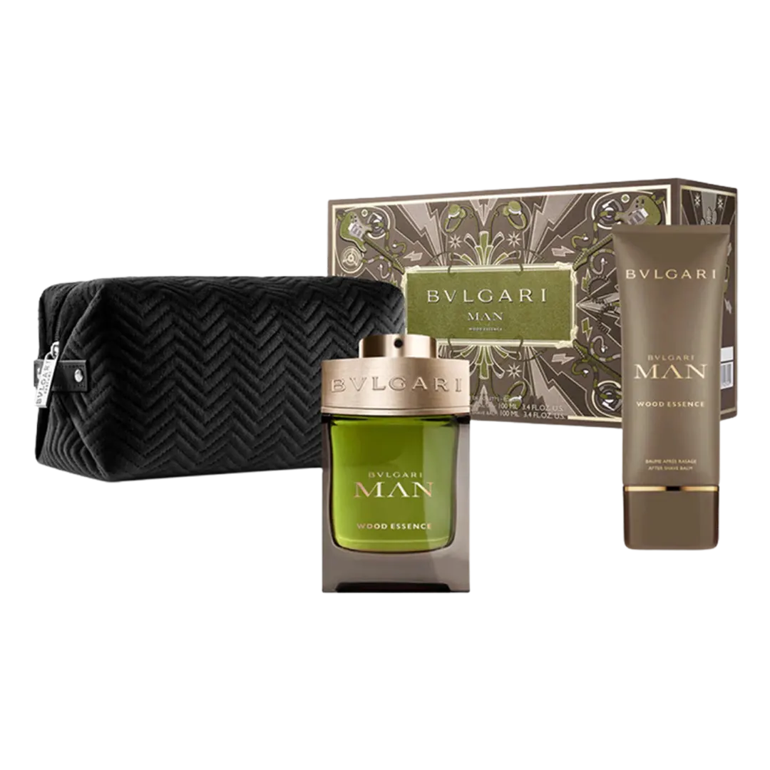 Bvlgari Man Wood Essence Eau De Parfum Men's Gift Set - 3Pcs