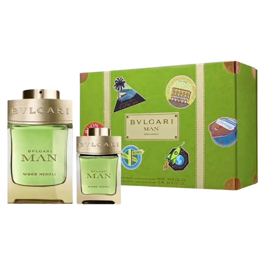 Bvlgari Wood Neroli Eau De Parfum Men's Gift Set - 2Pcs