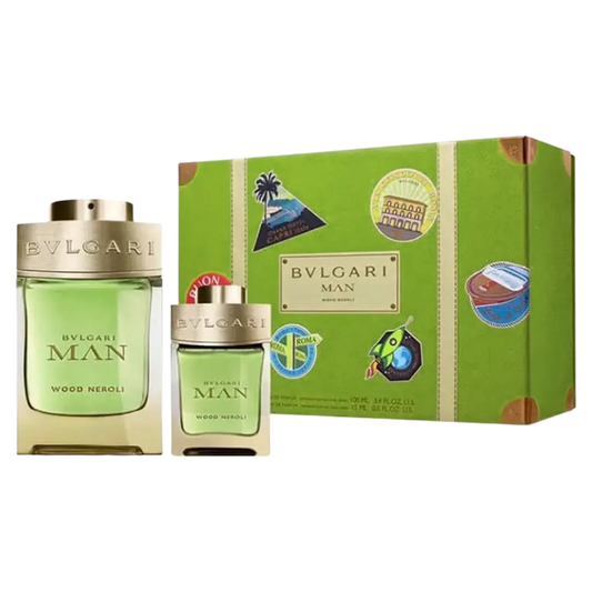 Bvlgari Wood Neroli Eau De Parfum Men's Gift Set - 2Pcs