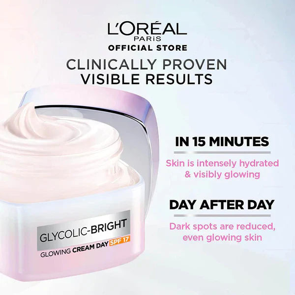 L’Oreal Paris Glycolic Bright Glowing Day Cream SPF17 50ml