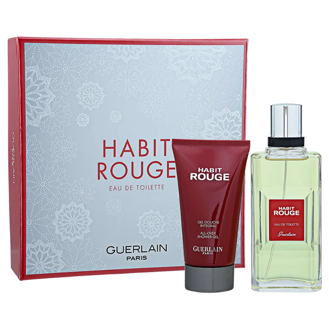 Guerlain Habit Rouge Eau De Toilette Men's Gift Set - 2Pcs