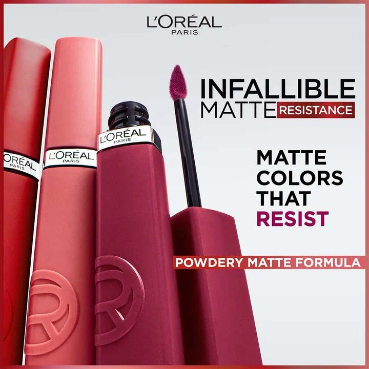 INFALLIBLE MATTE RESISTANCE LIQUID LIPSTICK - UP TO 16 HOURS WEAR